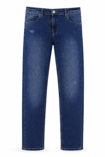 John Lewis Boys Blue Cotton Straight Jeans Size 11 Years Regular Button