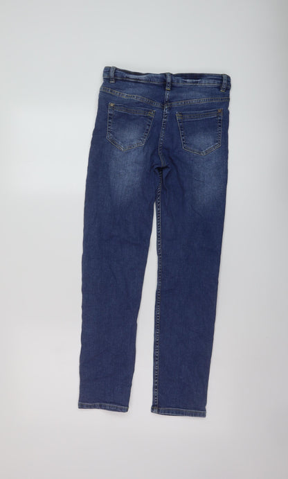 John Lewis Boys Blue Cotton Straight Jeans Size 11 Years Regular Button