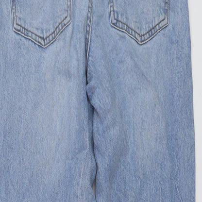 New Look Womens Blue Cotton Mom Jeans Size 6 L26 in Regular Button