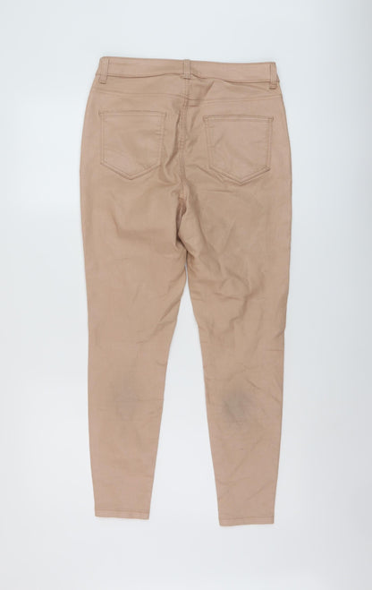 TU Womens Pink Cotton Skinny Jeans Size 10 L25 in Regular Button