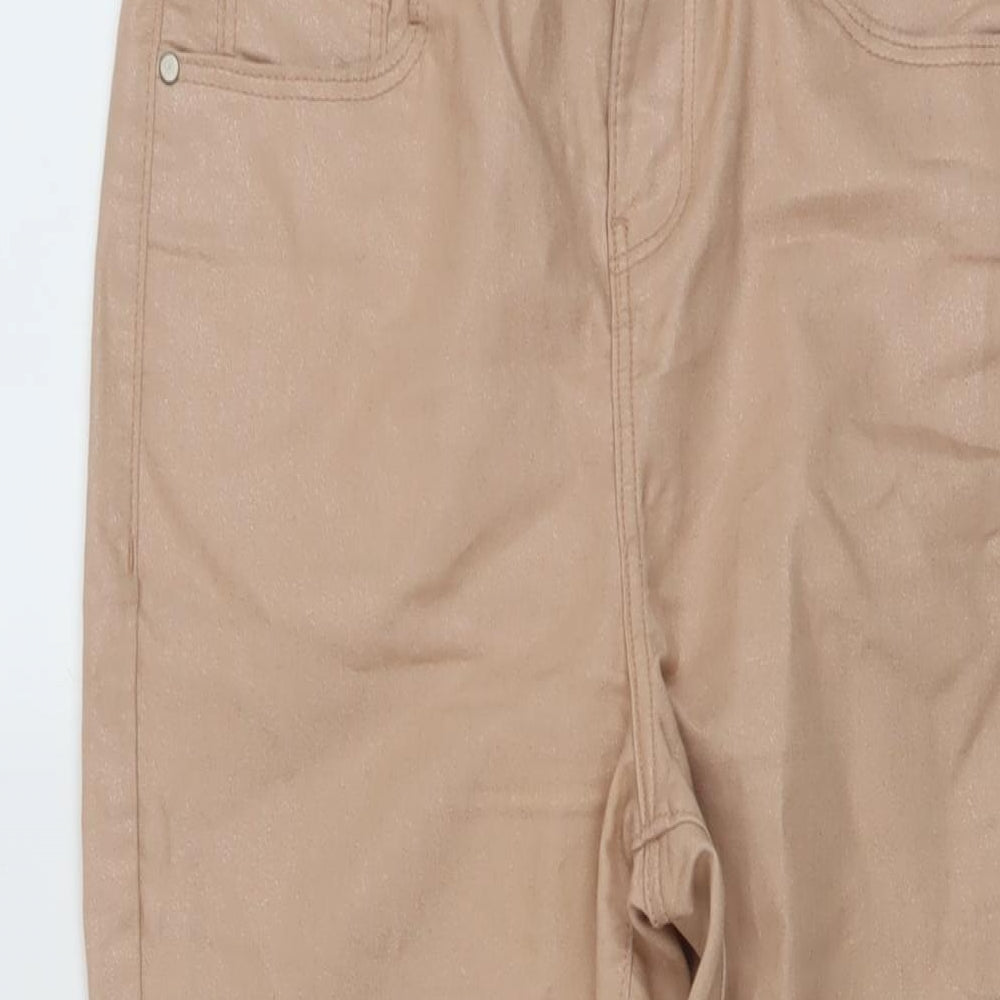 TU Womens Pink Cotton Skinny Jeans Size 10 L25 in Regular Button