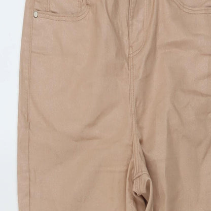 TU Womens Pink Cotton Skinny Jeans Size 10 L25 in Regular Button