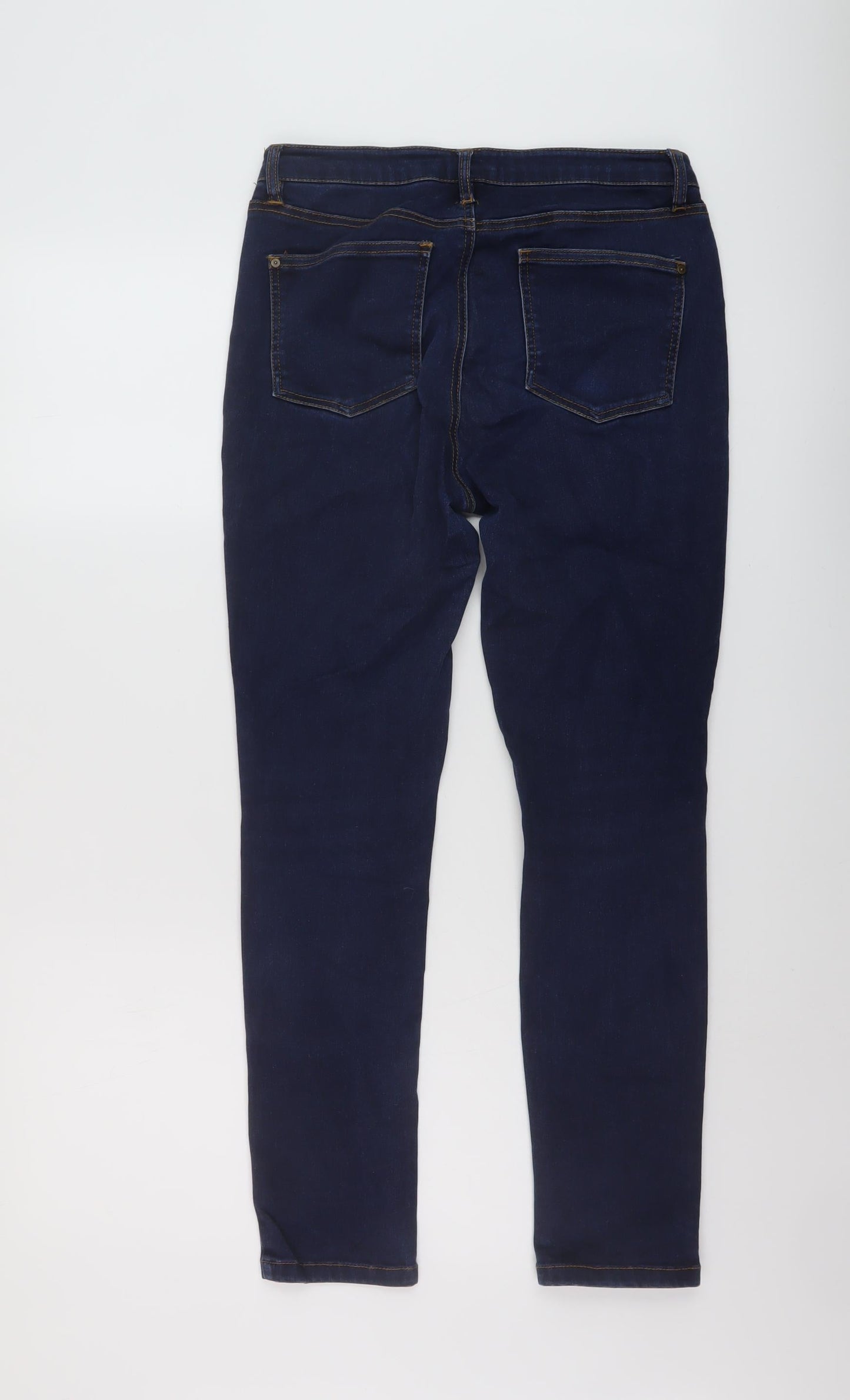 Womens UK Size 10 Warehouse Regular Fit Skinny Blue Jeans