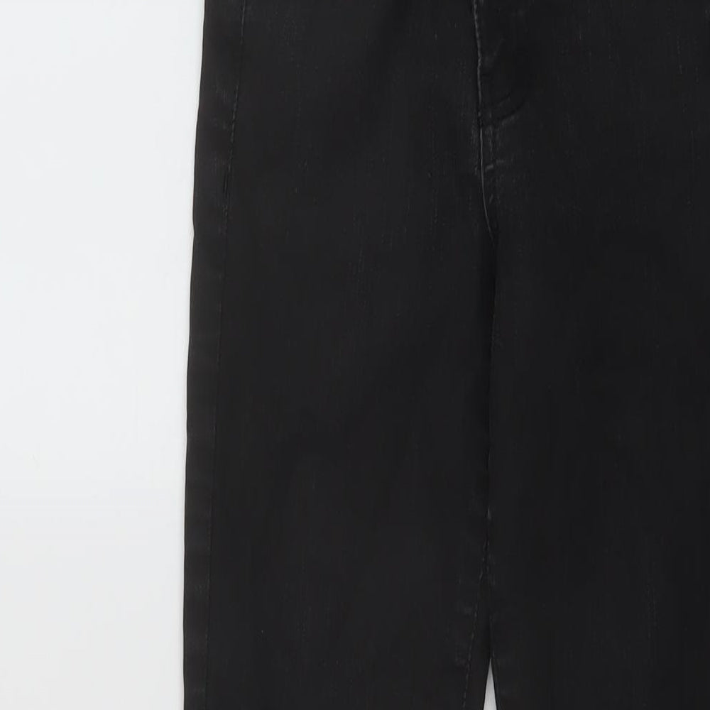 Topshop Womens Black Cotton Skinny Jeans Size 24 in L27 in Regular Button