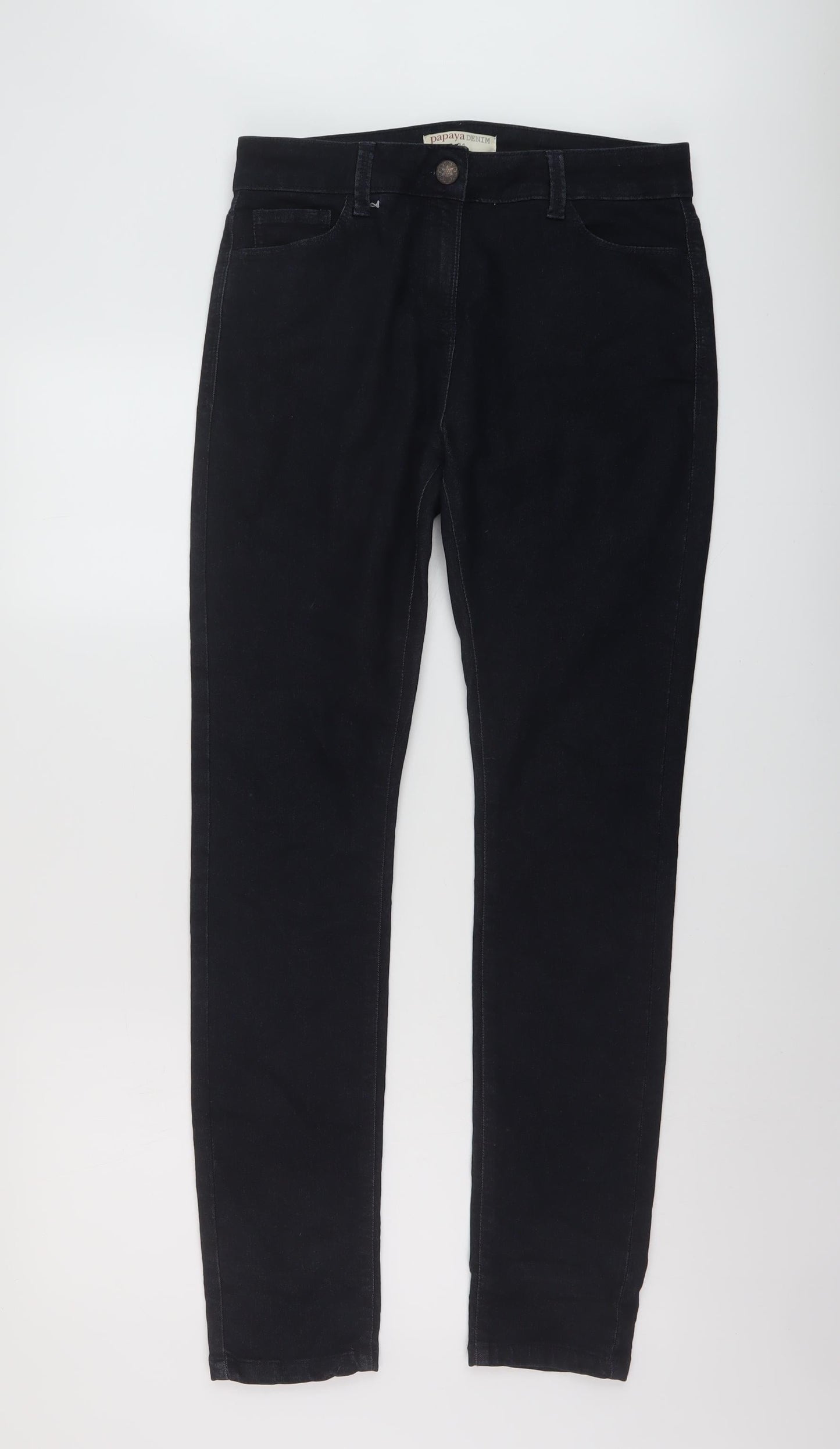 Womens UK Size 14 Papaya Regular Fit Skinny Blue Jeans