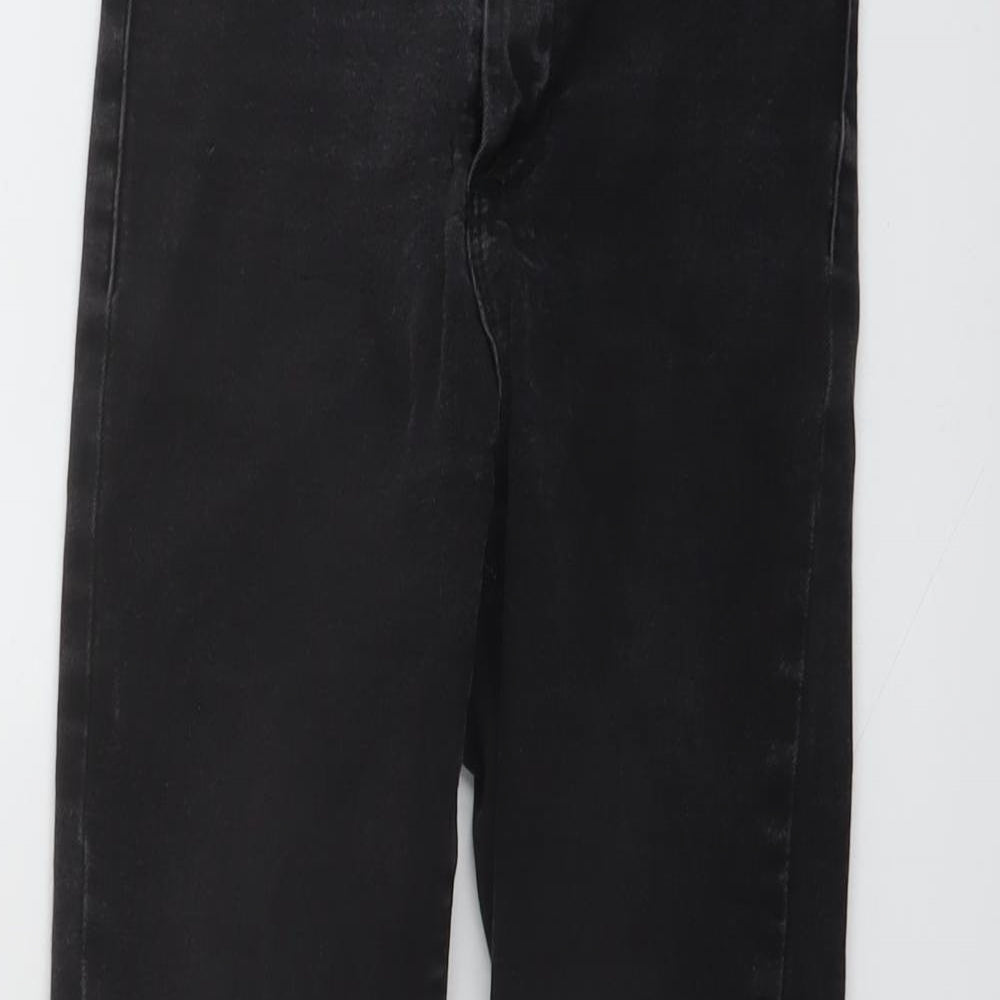 Denim & Co. Womens Grey Cotton Skinny Jeans Size 8 L26 in Regular Button