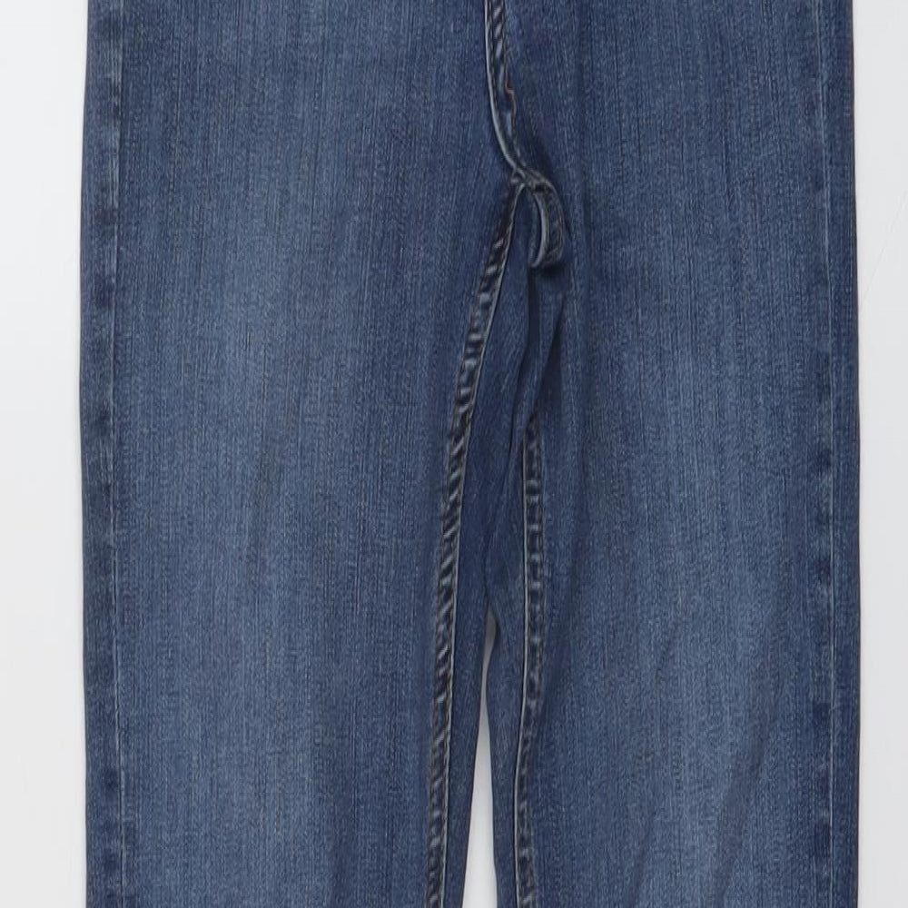 Topshop Womens Blue Cotton Skinny Jeans Size 26 in L25 in Regular Button