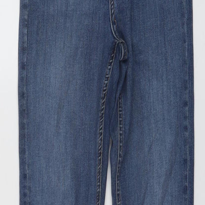 Topshop Womens Blue Cotton Skinny Jeans Size 26 in L25 in Regular Button