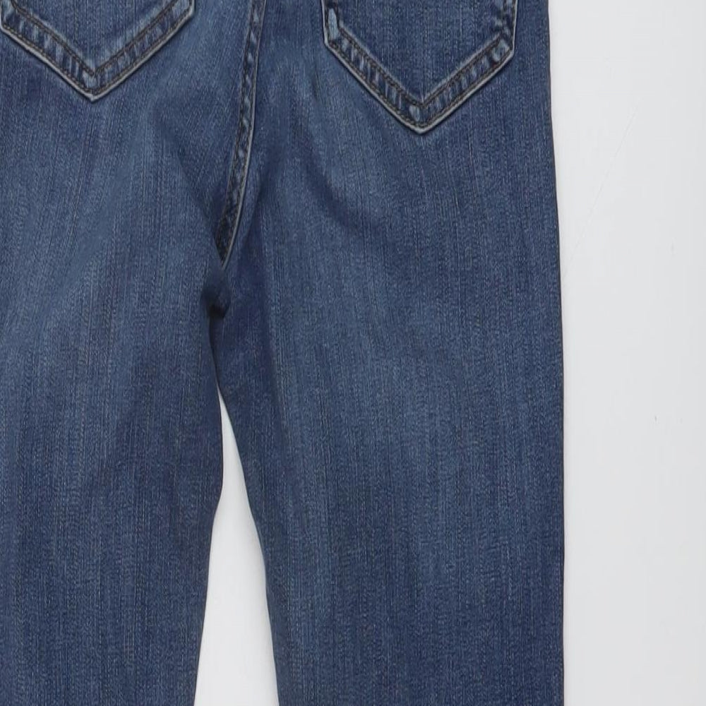 Topshop Womens Blue Cotton Skinny Jeans Size 26 in L25 in Regular Button