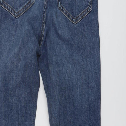 Topshop Womens Blue Cotton Skinny Jeans Size 26 in L25 in Regular Button