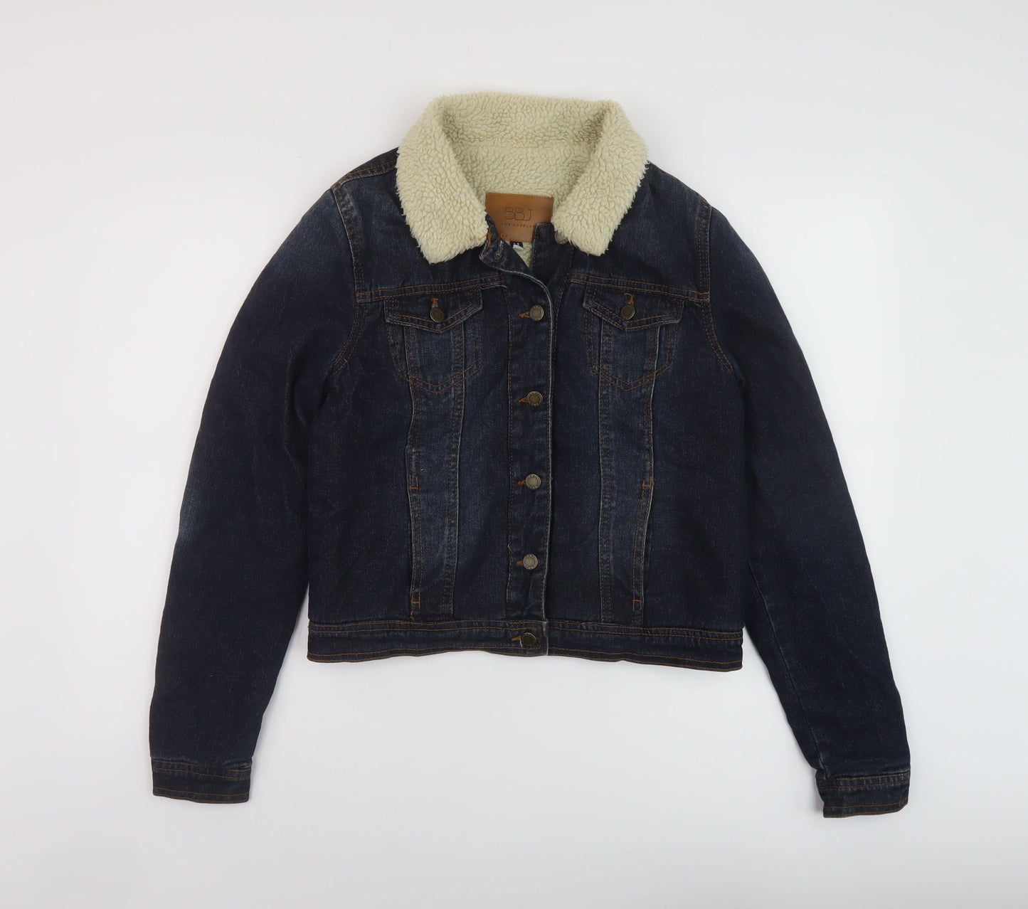 BBJ Womens Blue Jacket Size M Button