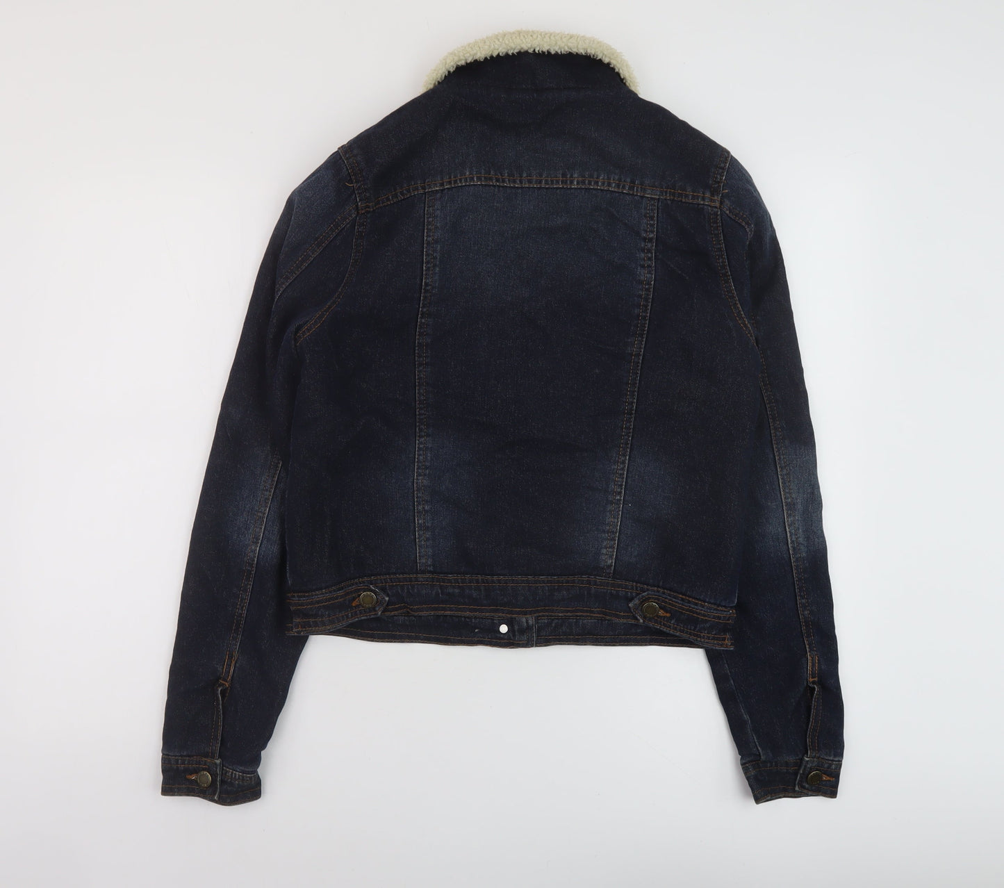 BBJ Womens Blue Jacket Size M Button
