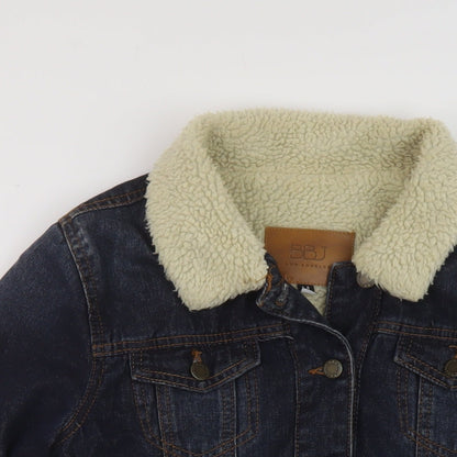 BBJ Womens Blue Jacket Size M Button