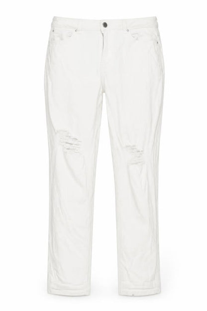 Womens UK Size 14 George Regular Fit Straight White Jeans