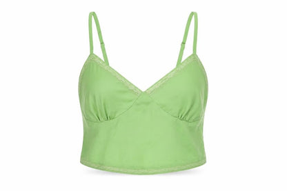 Womens UK Size M Stradivarius Green Cropped Tank