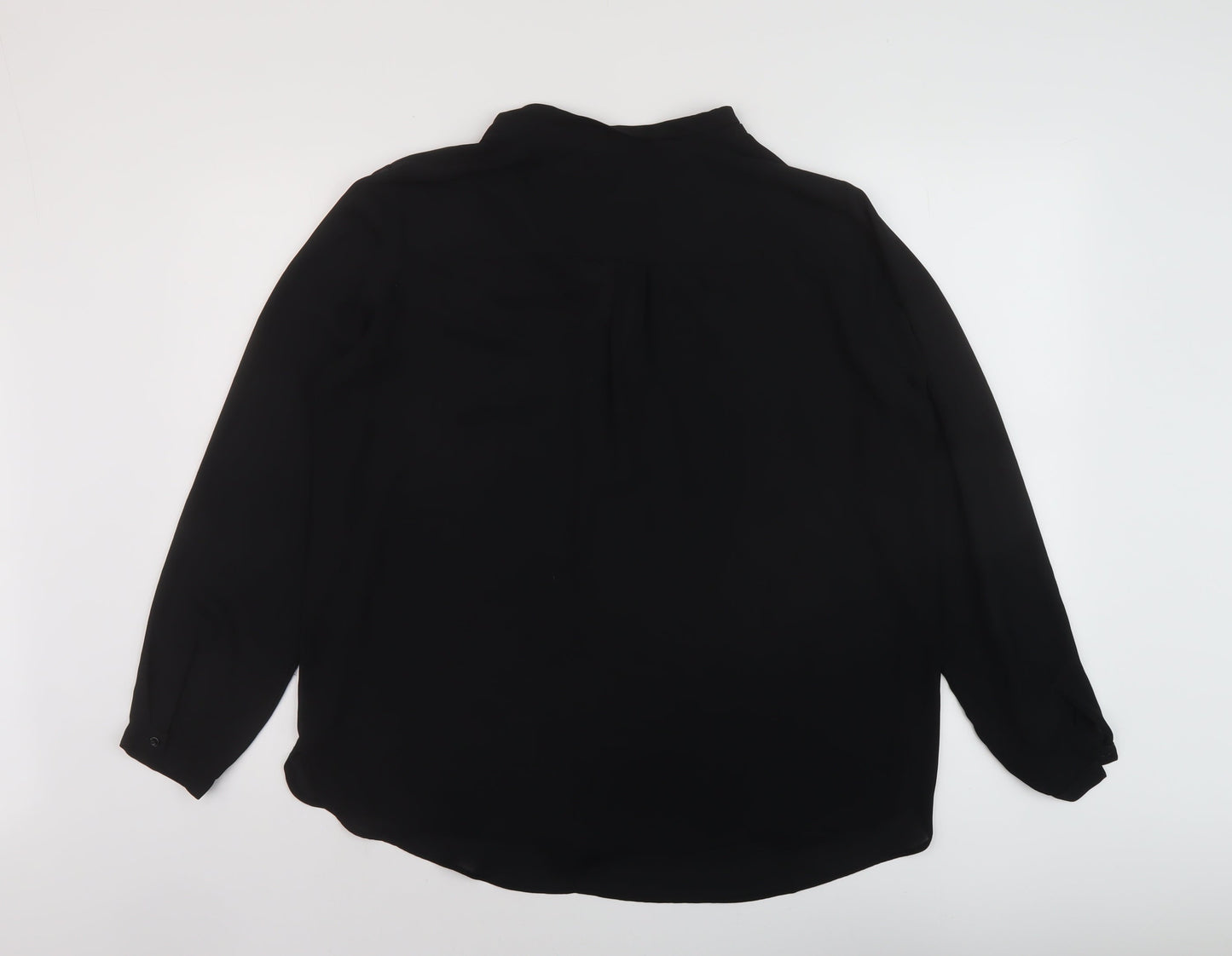 Womens UK Size XL Zara Black Basic Blouse