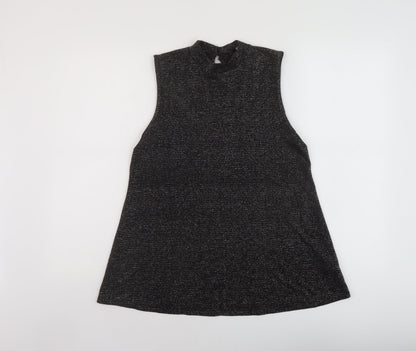 Womens UK Size 12 Dorothy Perkins Black Basic Tank