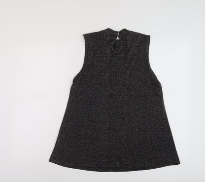 Womens UK Size 12 Dorothy Perkins Black Basic Tank