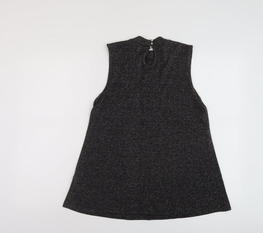 Womens UK Size 12 Dorothy Perkins Black Basic Tank