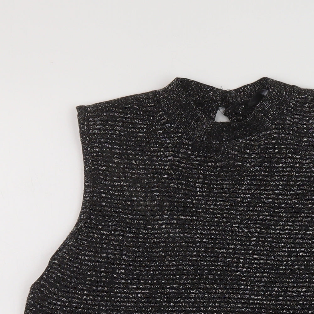 Womens UK Size 12 Dorothy Perkins Black Basic Tank
