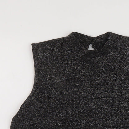 Womens UK Size 12 Dorothy Perkins Black Basic Tank
