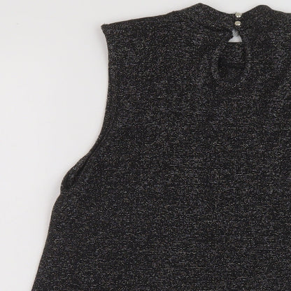 Womens UK Size 12 Dorothy Perkins Black Basic Tank