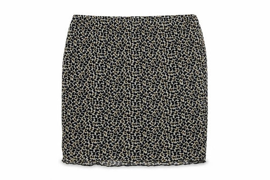 Mint Vanilla Womens Beige Geometric Polyester Mini Skirt Size M