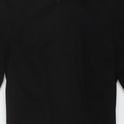 NEXT Womens Black Polyester Sheath Size 10 Round Neck Zip