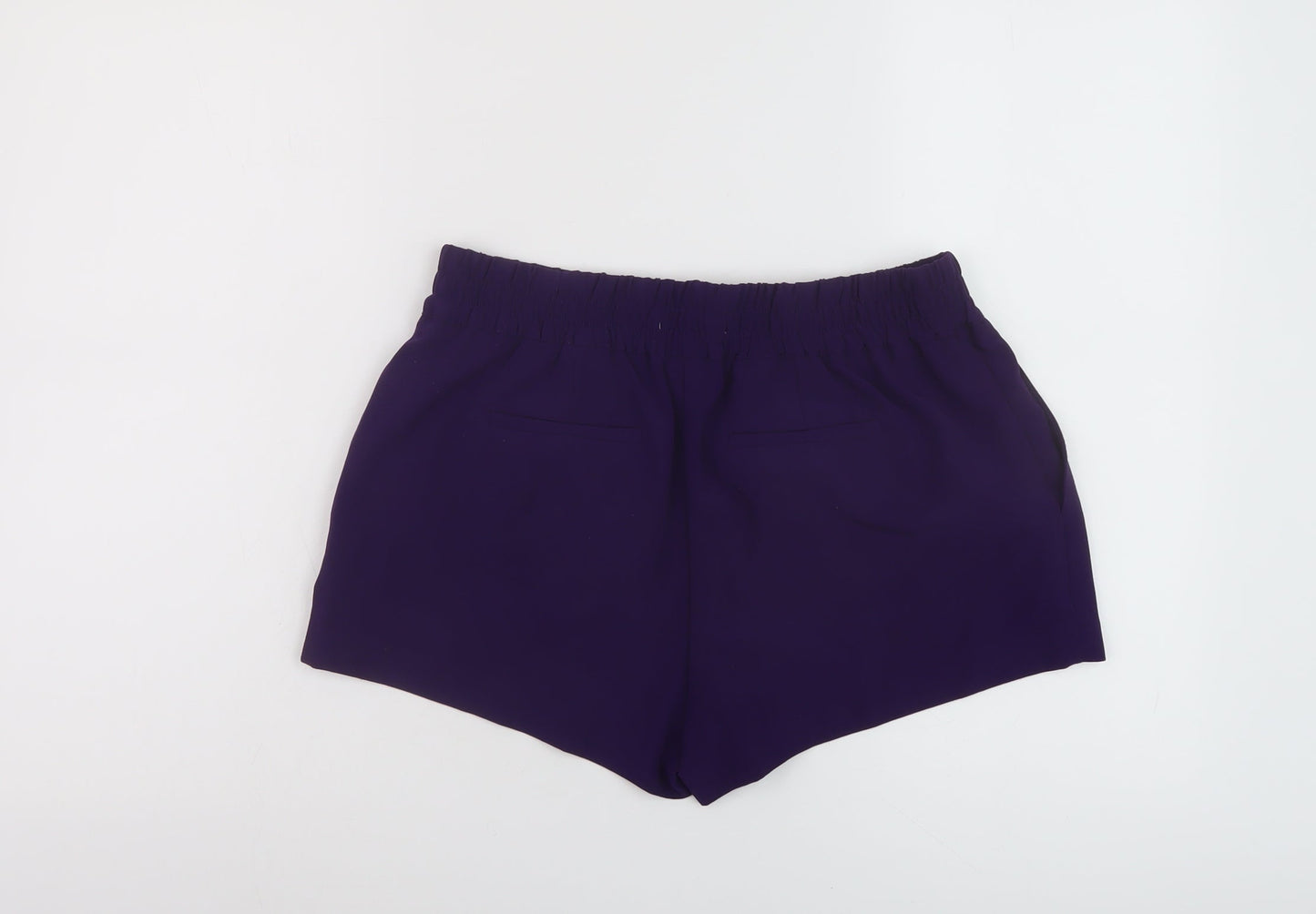 FOREVER 21 Womens Purple Polyester Basic Shorts Size S L3 in Regular Pull On