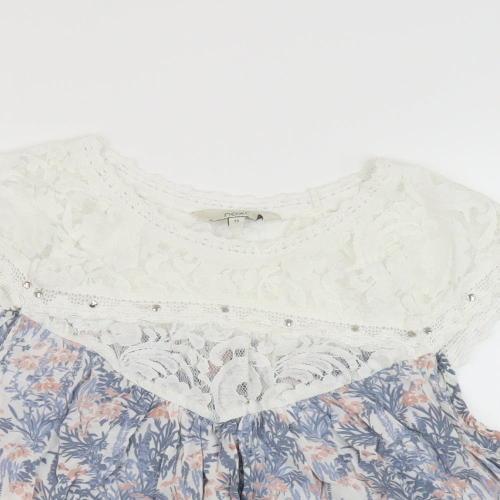 Womens UK Size 12 NEXT Multicoloured Basic T-Shirt