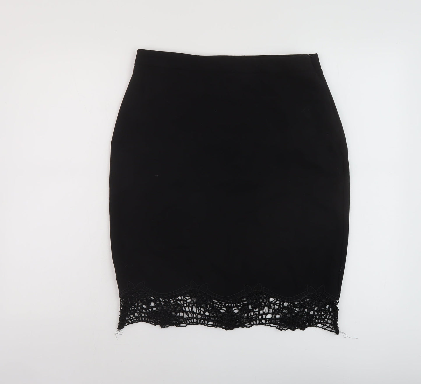 Kaleidoscope Womens Black Polyester Straight & Pencil Skirt Size 12 Zip