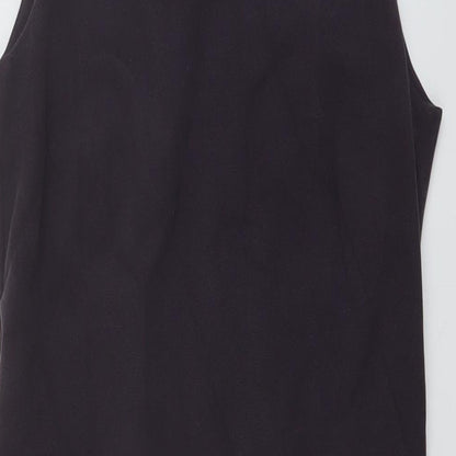 Wallis Womens Purple Polyester Sheath Size 10 V-Neck Zip