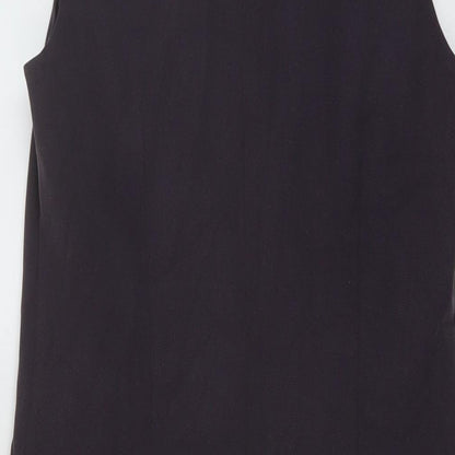 Wallis Womens Purple Polyester Sheath Size 10 V-Neck Zip