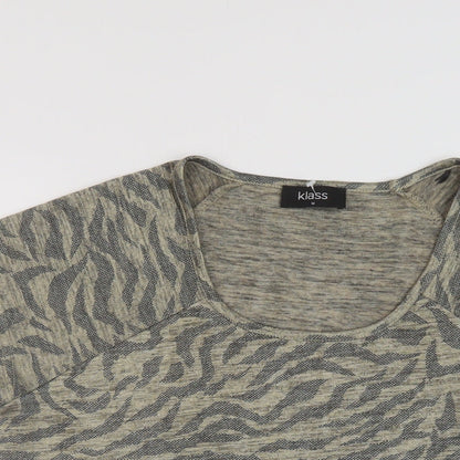Womens UK Size M Klass Beige Basic T-Shirt