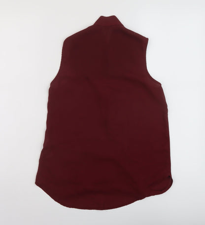 Womens UK Size 8 New Look Red Basic T-Shirt