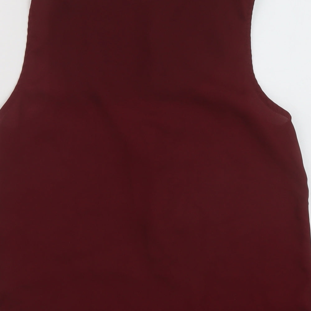 Womens UK Size 8 New Look Red Basic T-Shirt