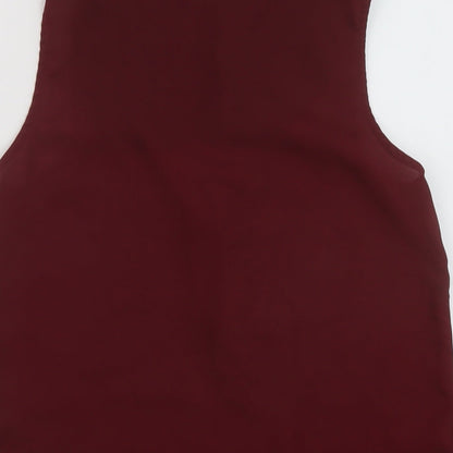 Womens UK Size 8 New Look Red Basic T-Shirt