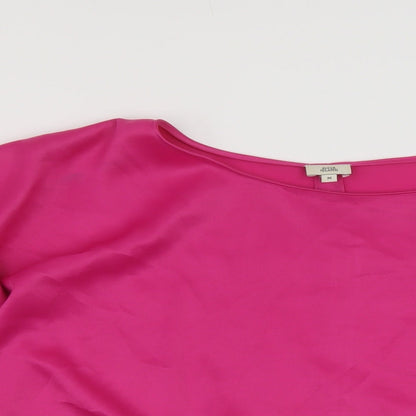 Womens UK Size M River Island Pink Basic Blouse