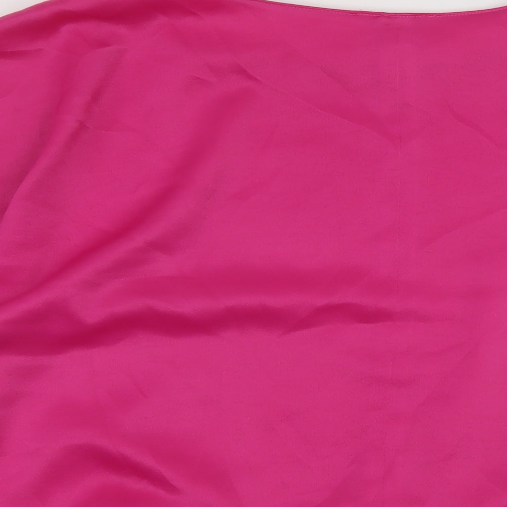 Womens UK Size M River Island Pink Basic Blouse