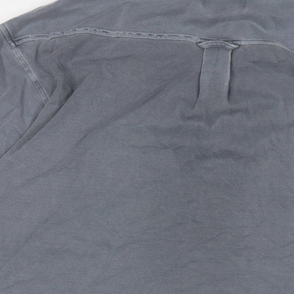 Moose Creek Mens Blue Cotton Button-Up Size M Collared Button