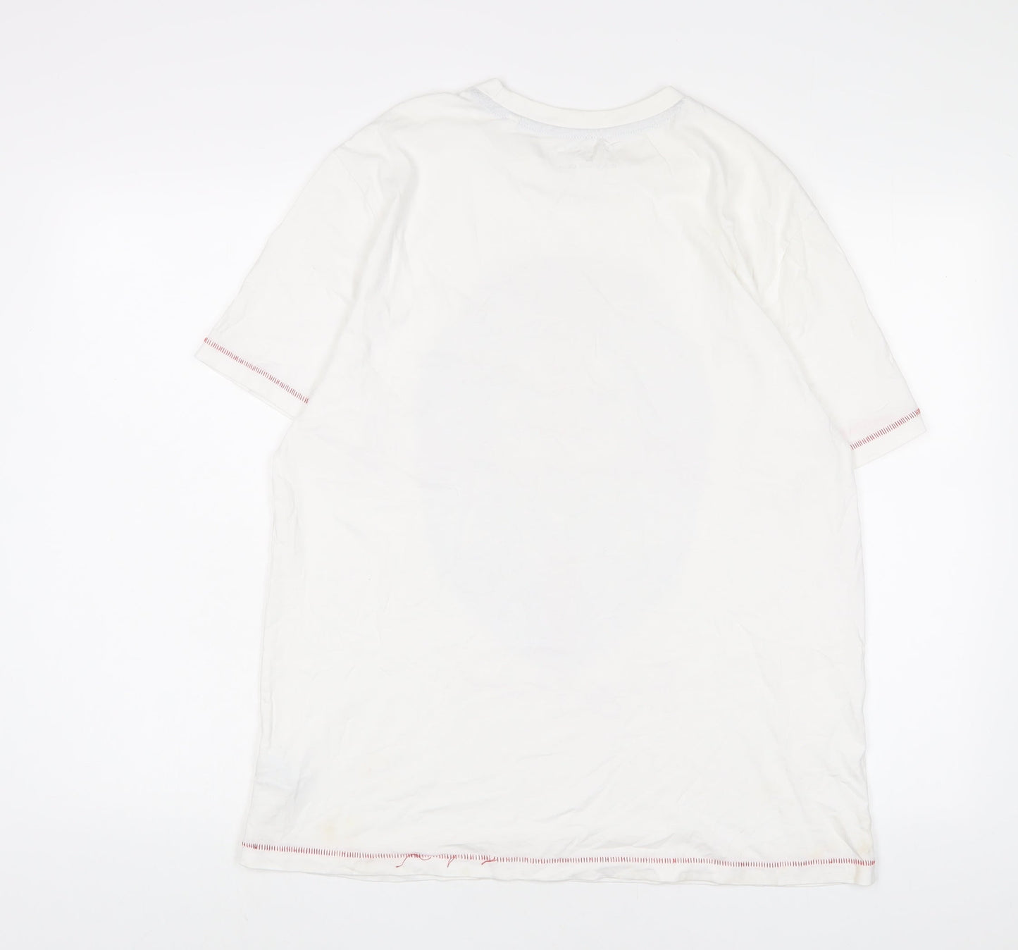 Mens UK Size L England White  T-Shirt