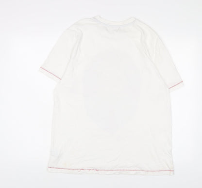Mens UK Size L England White  T-Shirt