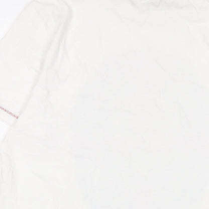 Mens UK Size L England White  T-Shirt