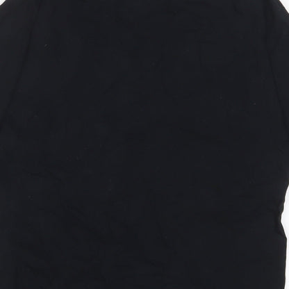 WWE Womens Black Cotton Basic T-Shirt Size S Crew Neck - Sasha Banks