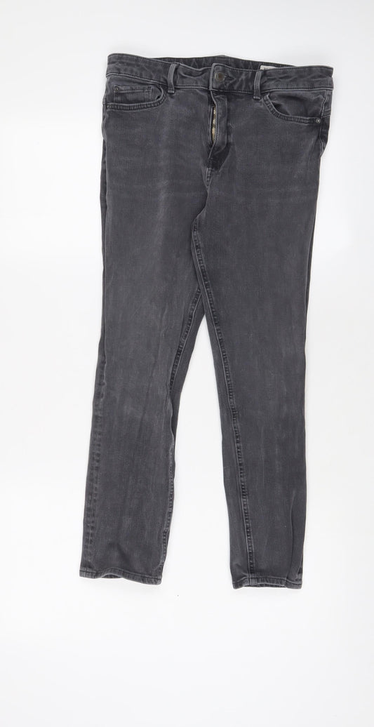 Womens UK Size 12 Marks and Spencer Regular Fit Skinny Grey Jeans