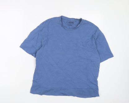 Next Boys Blue Cotton Basic T-Shirt Size 10 Years Crew Neck Pullover
