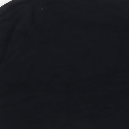 Womens UK Size S Zara Black Basic T-Shirt