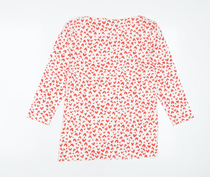 Womens UK Size 12 Marks and Spencer Red Basic T-Shirt