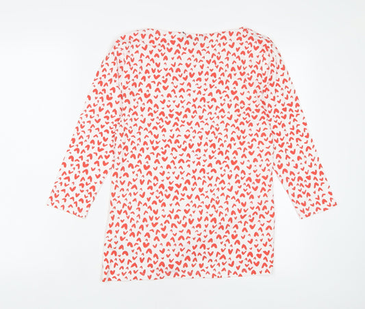 Womens UK Size 12 Marks and Spencer Red Basic T-Shirt
