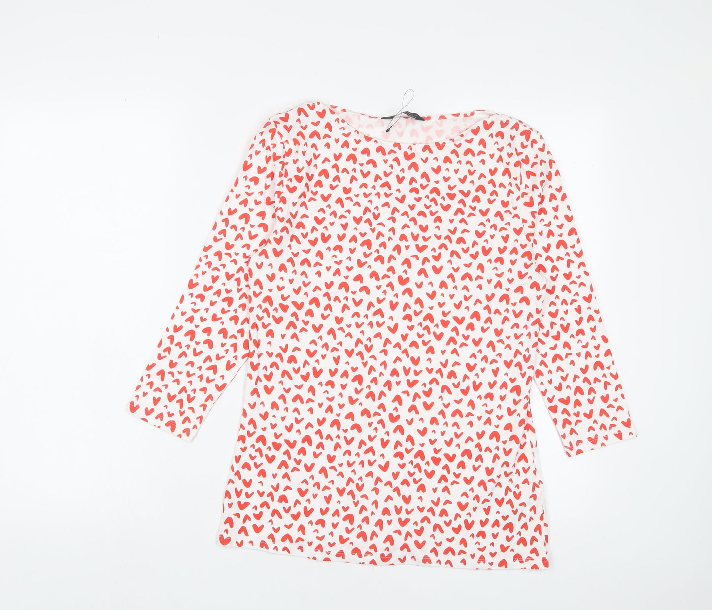 Womens UK Size 12 Marks and Spencer Red Basic T-Shirt